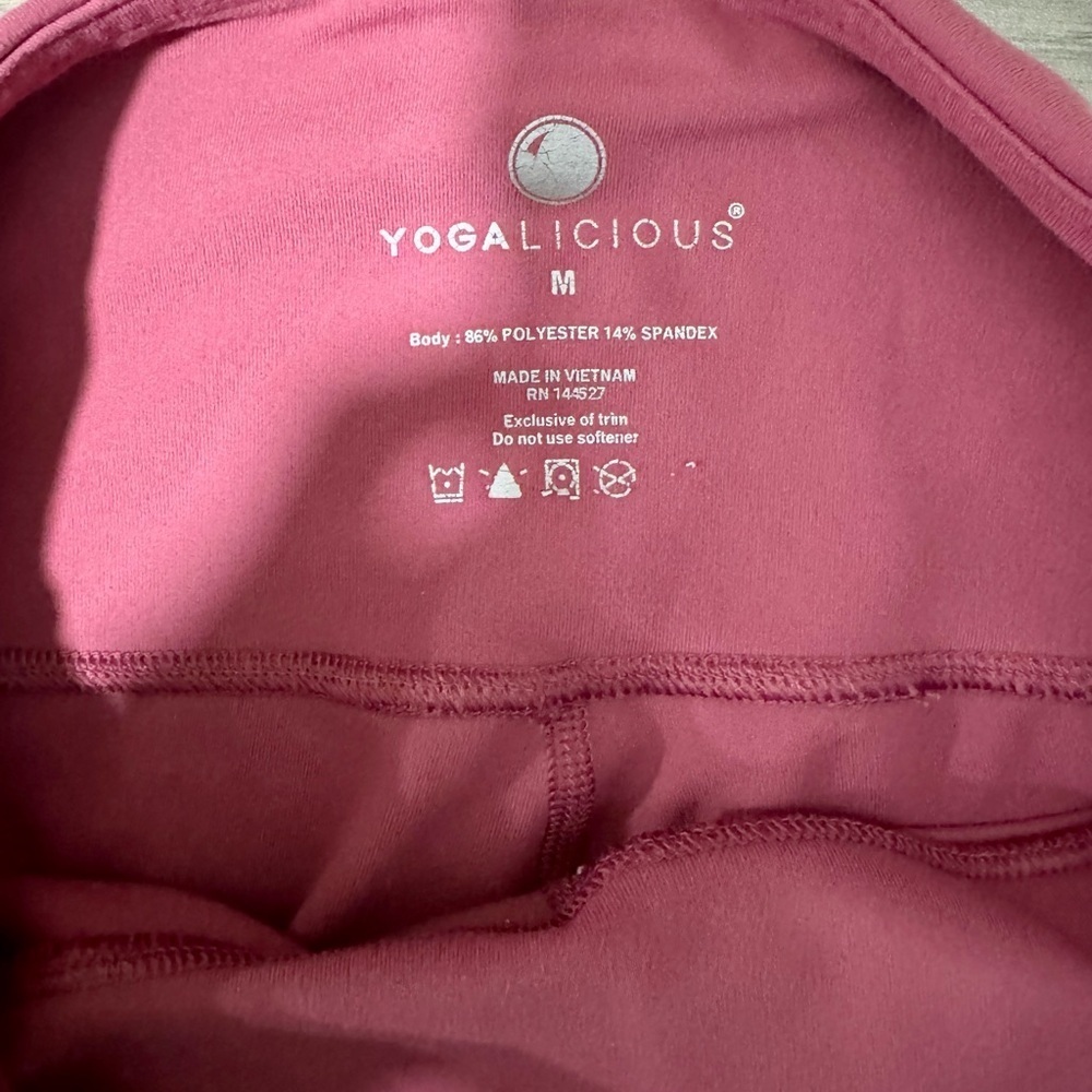Yogalicious Women's Leggings in Pink - Picture 3 of 3